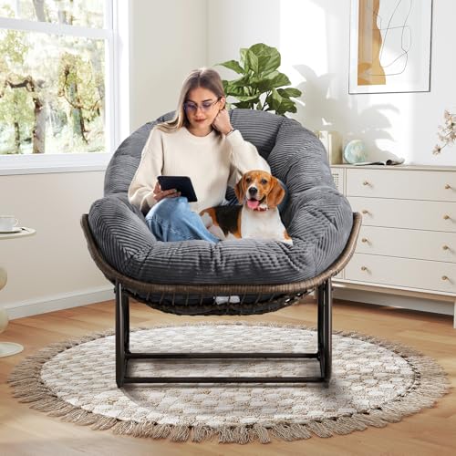 SLEERWAY Rocking Papasan Egg Chair