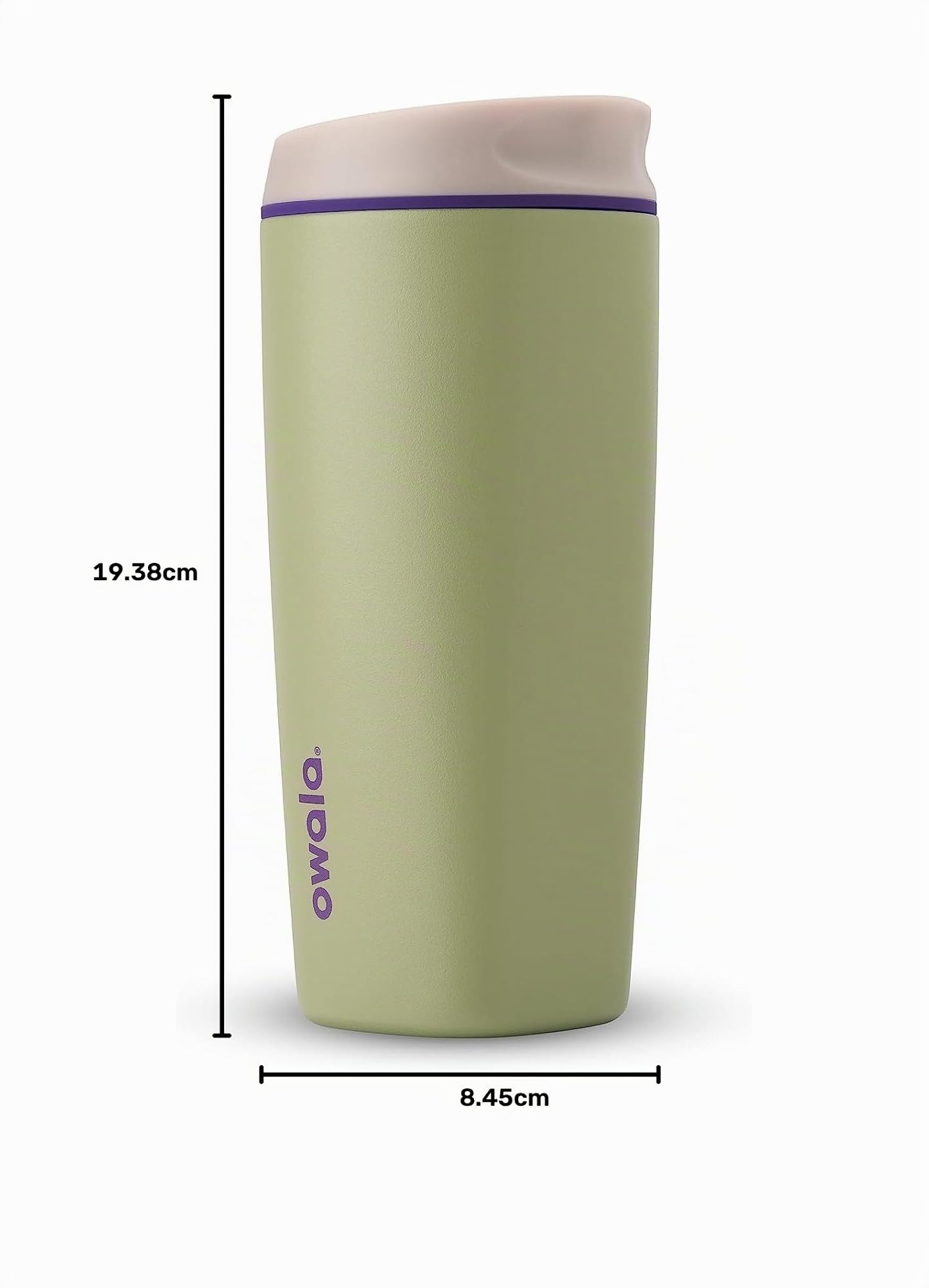 Owala SmoothSip – Gobelet à café isotherme en acier inoxydable – Tasse à café glacé réutilisable, sans BPA, 600 ml, vert (cactus à hanche)
