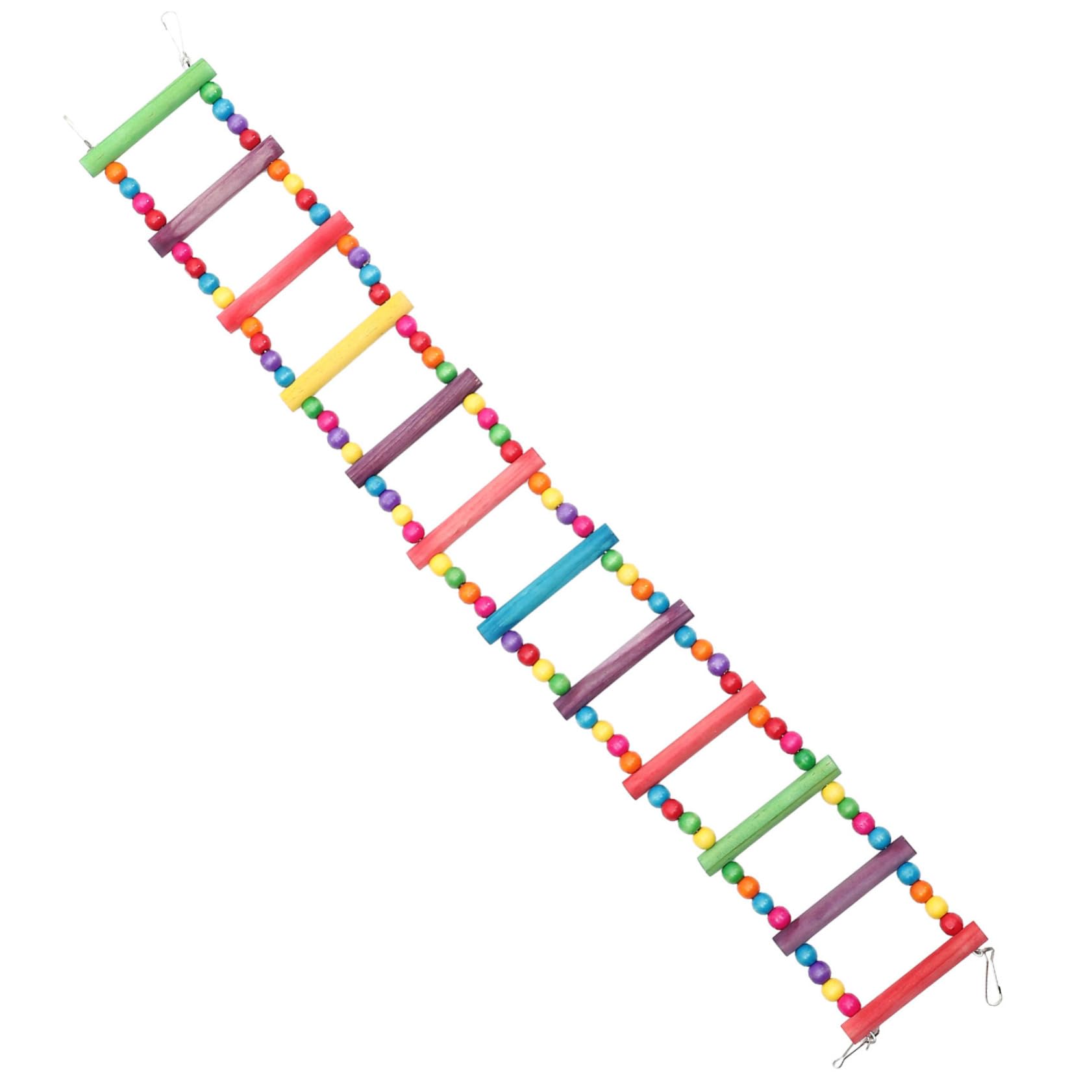 Didiseaonparrot climbing ladder bird toy indoor playset pet toys bird accessories parrot rope perch cockatiel chew toys wooden bird cage wood ladder creative parrot ladder bird ladder toys