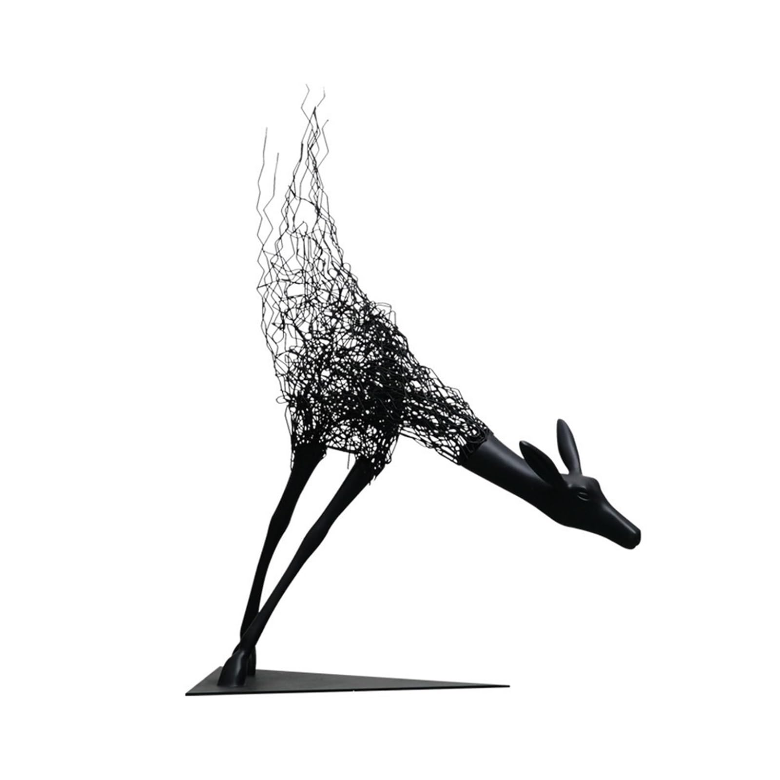 T2H9B5V4G8 Home decoration Entryway Living Room Abstract Iron Deer Large Artwork Creative Decorative Sculpture Ornament