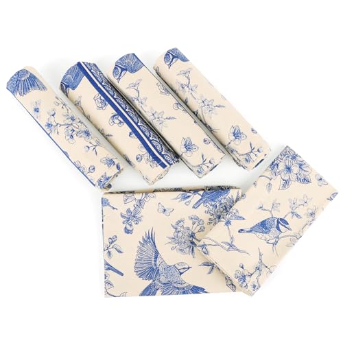 Image of FINGERCRAFT Kitchen Cloth 100% Soft High GSM Cotton Fabric Kitchen Towel, 20 x 30 Inches Perfect Size for Kitchen Uses, Set of 6, Multipurpose Use as Dish Towel, Bar Towel (Toile)