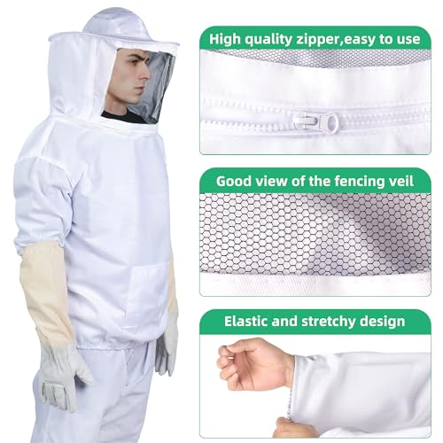 image for Xgunion Bee Suit Bee keeper Suit for Men Women Sting Proof Beekeeper S