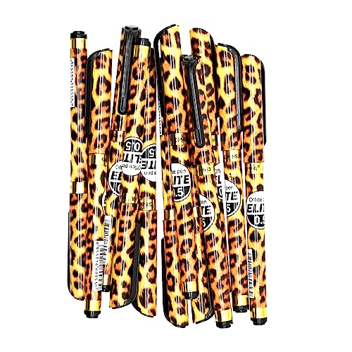 12PCS Bolígrafo Gel Estilo Leopardo Tinta Negra 0.5 mm miniatura 6