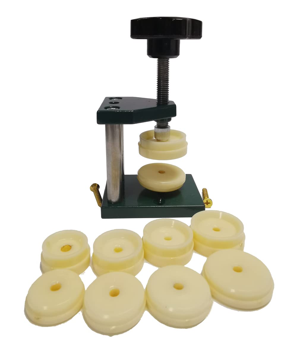 LLF Watch Crystal Front Case Screw Presser Press, Watch Back Case Press Presser Closer with 10 dies