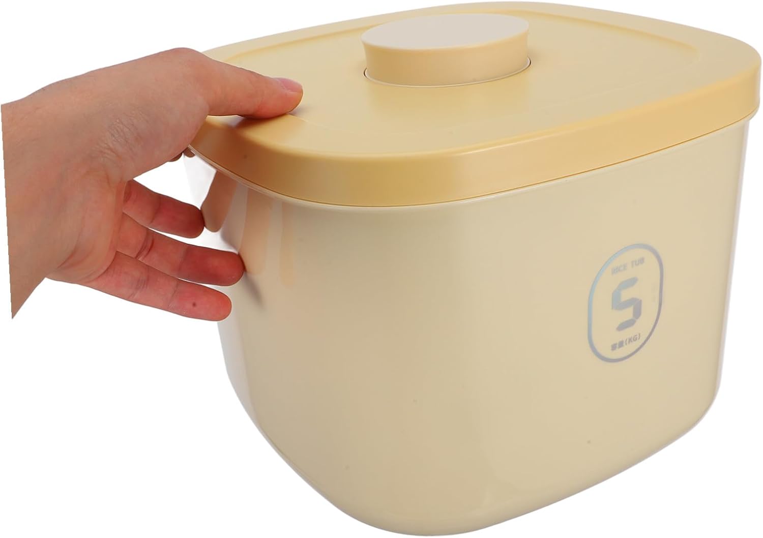 GARVALON Vacuum Sealed Pet Food Storage Bin Large Capacity Airtight Dog Food Container Cat Treat Container Moisture-proof Small Yellow for Home Use