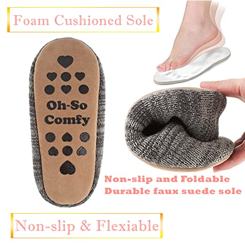 Image of The Metluks Cute Animal House Slippers, Warm Fuzzy Slipper Socks with Grippers Non Slip, Cozy Funny Gifts