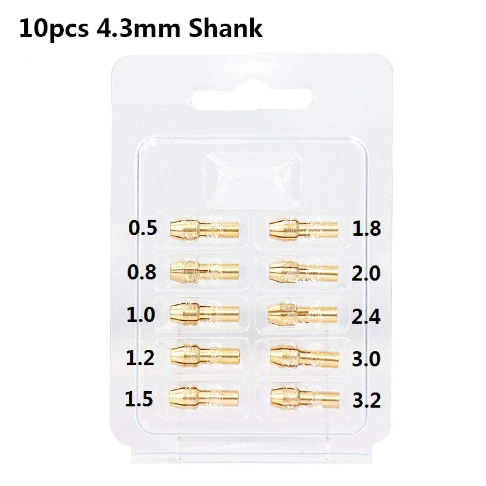 10er-Satz Mini-Bohrfutter Aus Messing – 0,5 Mm Bis 3,2 Mm, Für Präzises Arbeiten Mit Multi-Tools