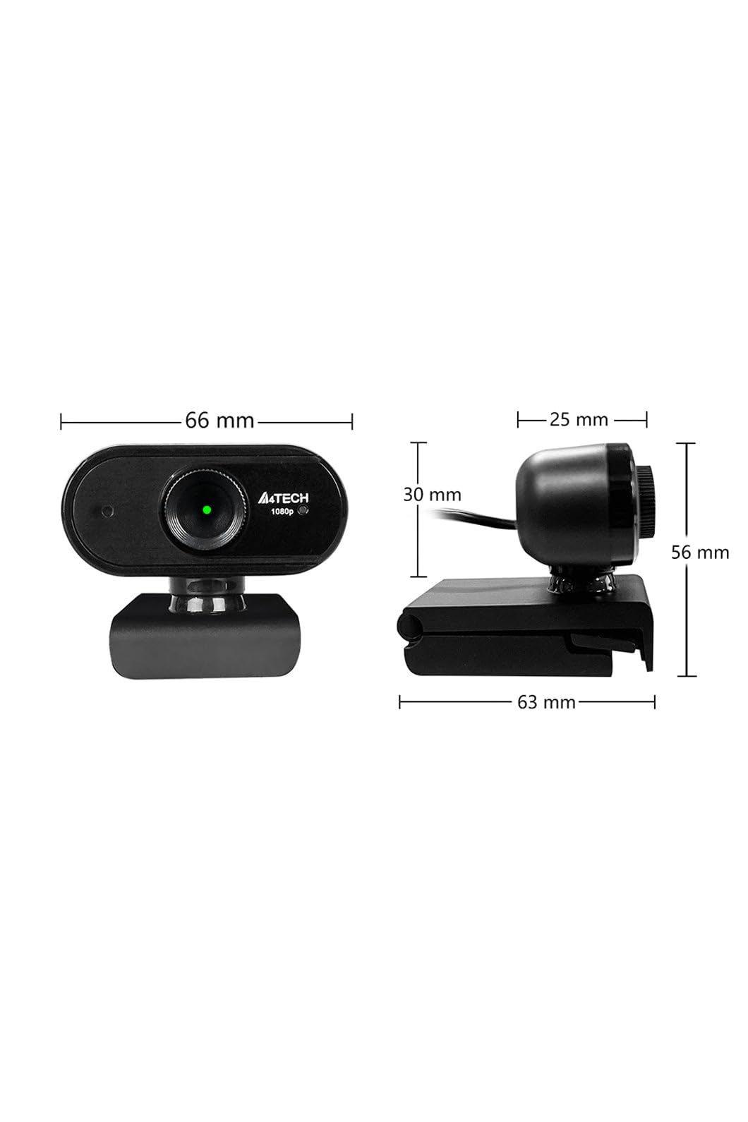 A4 Tech PK-925H - Webcam Full HD (1080p, con conector USB), color negro