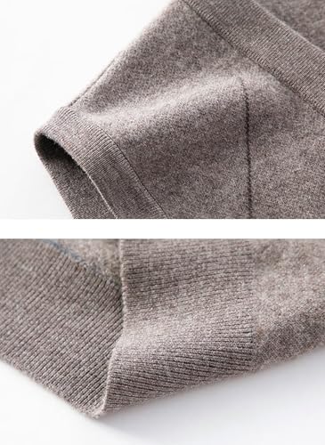 Jumpers Men's 100% Pure Cashmere Gilets Sweater Relax Fit V Neck Cable Knit Sleeveless Knitted Button Cardigan4