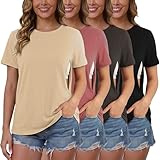 Style polyvalent : combinez-les avec un short, un pantalon ou une veste, ces t-shirts d'allaitement polyvalents pour femmes qui allaitent sont parfaits pour tout, de la journée de travail à la maison.