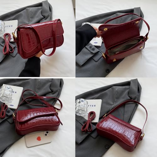 2025 Shoulder Bag for Women PU Leather Shoulder Purse Tote Bag Crossbody Purses for Women Trendy with 2 Removable Straps2