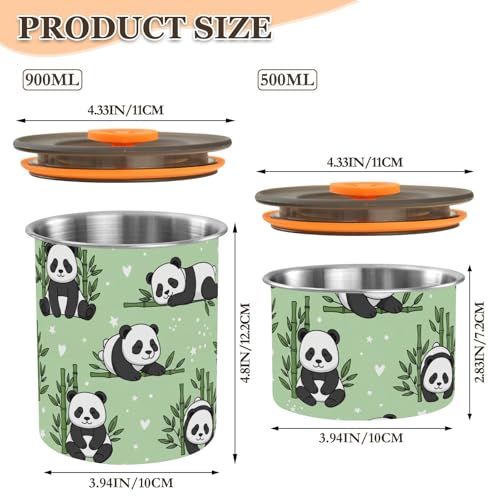 Envase hermético para café de acero inoxidable 900 ml miniatura 2