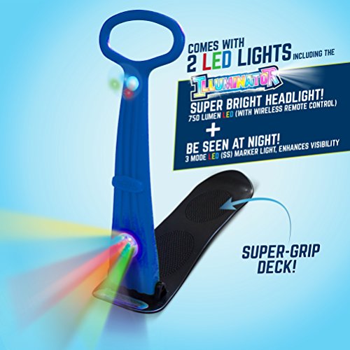 Geospace Foldable Snow Scooter with 2 LED Lights