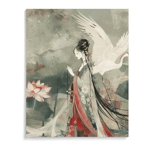 Kit de pintura por números para adultos y principiantes RTBKLYQ lienzo 16x20 pulgadas