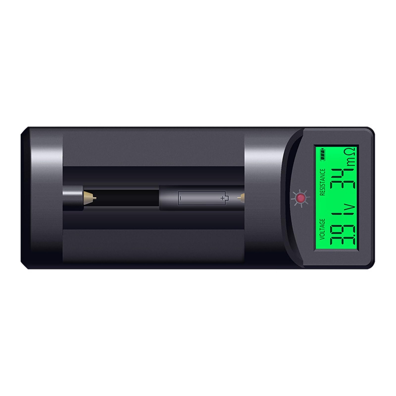 Digitales LCD-Display, Batteriespannungs-Innenwiderstandsmessgerät, 0–999 mΩ, Lithium AA AAA Volt Batterietester Deutliche Messwerte