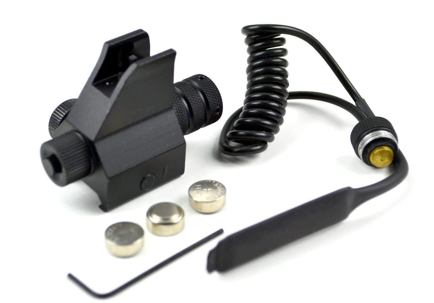 Removable Front Iron Sight with Red Laser Plus Remote Switch/Pressure Pad - Laser is Class 3A, 5mW