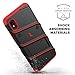 ZIZO Bolt Series for Samsung Galaxy A10e Case | Heavy-Duty Military-Grade Drop Protection w/ Kickstand Included Belt Clip Holster Tempered Glass Lanyard (Black/Red)