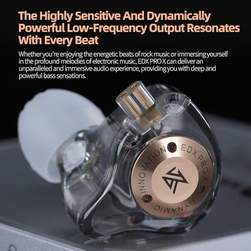 KZ EDX Pro X Écouteurs intra-auriculaires HiFi IEM, moniteur de basses profondes avec câble amovible, pour chanteurs DJ audiophiles - Les Beatles, Paul McCartney, John Lennon, RIngo Starr, George Harrison KZ EDX Pro X Écouteurs intra-auriculaires HiFi IEM, moniteur de basses profondes avec câble amovible, pour chanteurs DJ audiophiles – Image 4