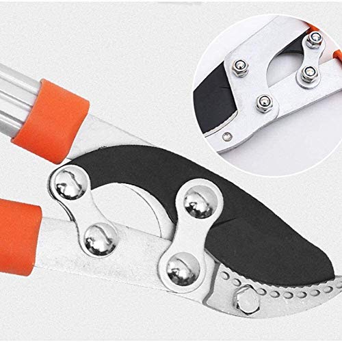 Cesoie da giardino estensibili portatili Troncarami a cricchetto Troncarami da giardino Taglierina da giardino Utensili per cesoie per rami Durevole Ergonomico antiscivolo Manico arancione