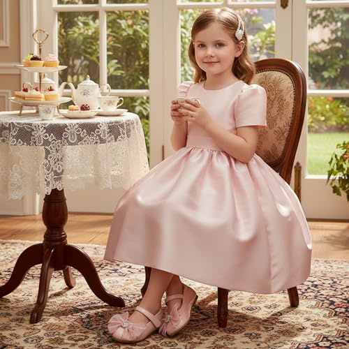 Image of GINFIVE Toddler Girls Dress Shoes Little Girls Mary Janes Ballerina Flats Shoes Toddler