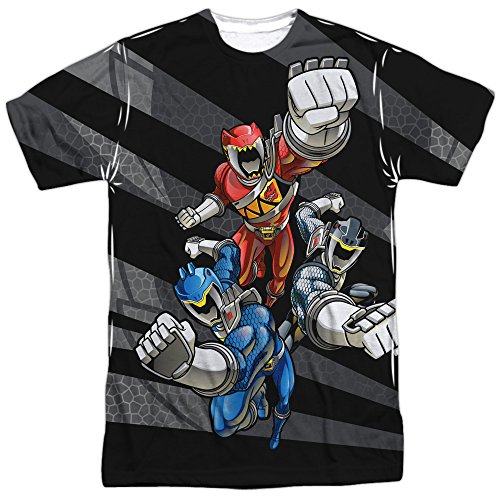 Power Rangers Dino Charge Rangers Attack Impression frontale pour enfant Série TV, Blanc, Medium