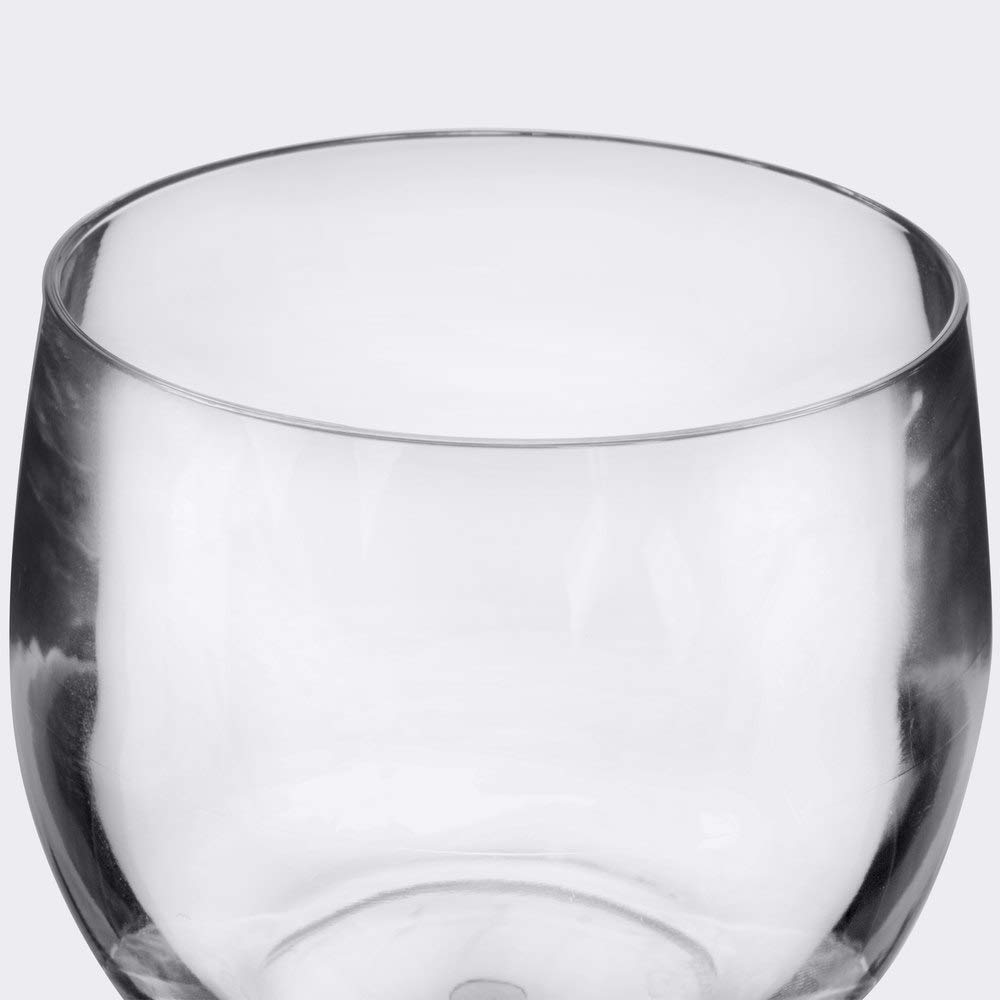 G.E.T. SW-1460-CL-EC Heavy-Duty Reusable Shatterproof Plastic Stemless Wine Glasses, 8 Ounce, Clear (Set of 4)