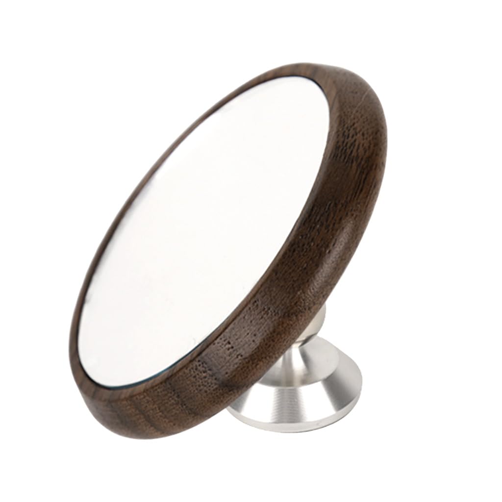 Supvox® Espresso Shot Mirror compatible with barista 360 degree rotatable espresso extraction mirror with adjustable wood frame for real time flow monitoring and barista training analysis tool-image-46