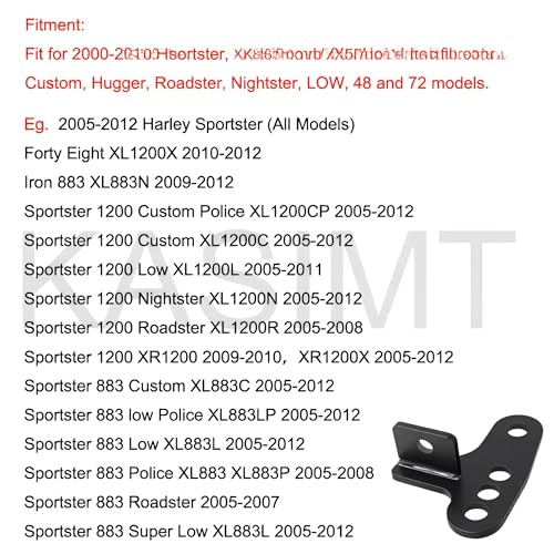 Image of Adjustable 1 + 2 + 3 Rear Lowering Link Kit Sportster 883 + Sportster 1200 Motorcycle Drop Links Fits for Harley motobike (Black)