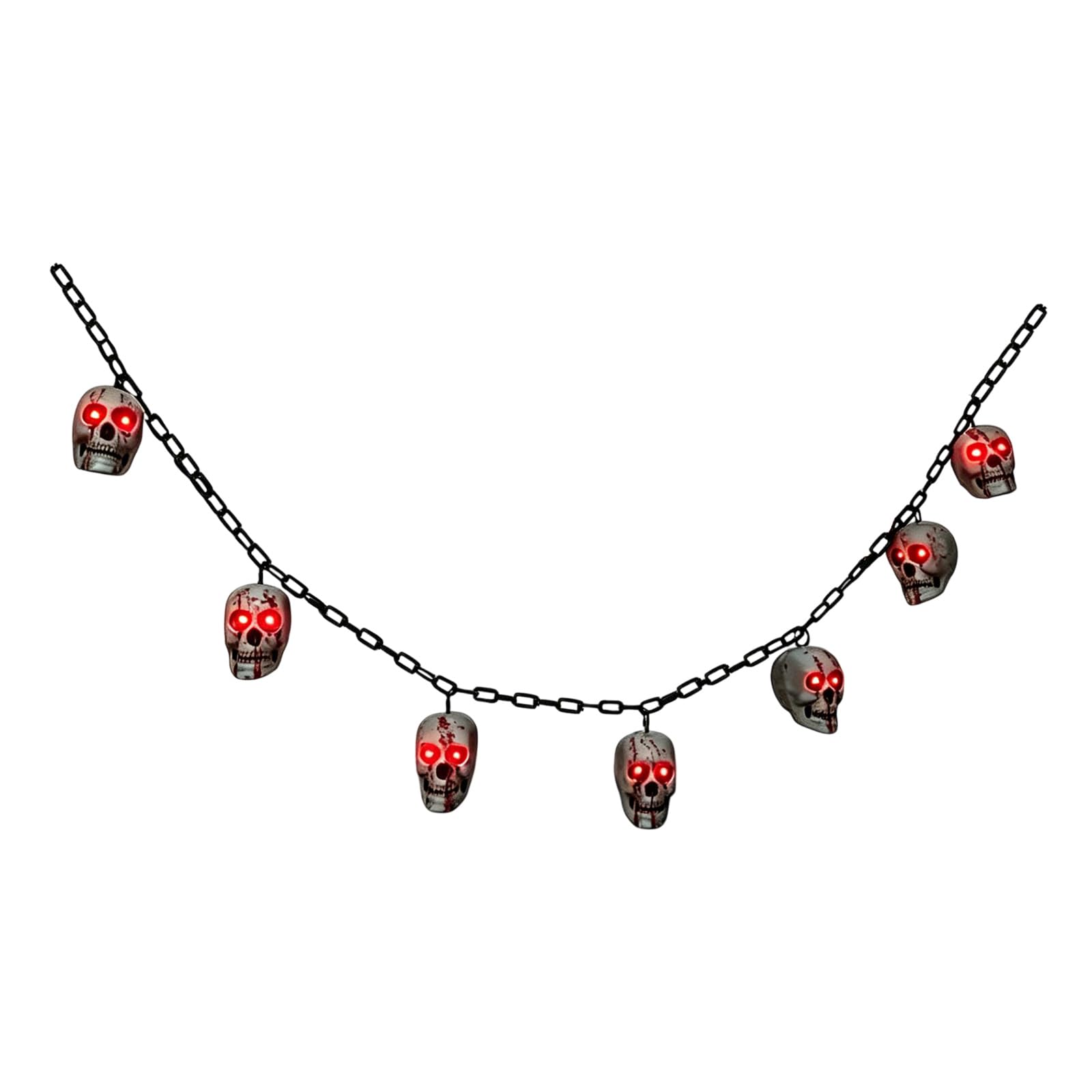Limtula Horror Decorative Skull Link Simulated Bloody Chain Accessory for Halloween Party Scenes Halloween Bloody Skull Chain