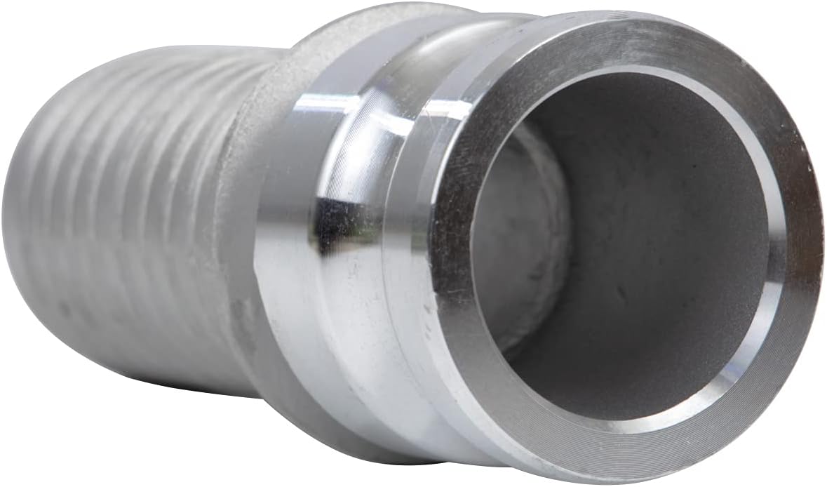 Quafwia 2 PCS Aluminum Gravity Cast Cam lock Fittings 2 inch Part E Cam and Groove Hose Fitting, 2" Male Adapter x 2" Multi-serrated Hose Shank, suction hose camlock fittings 2 inch : Industrial & Scientific