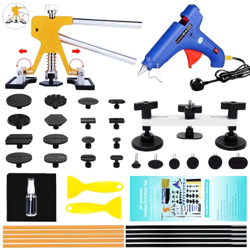 Manelord Car Dent Puller Kit Auto Dent Removal Tool with Golden Lifter Paintless Dent Repair Set