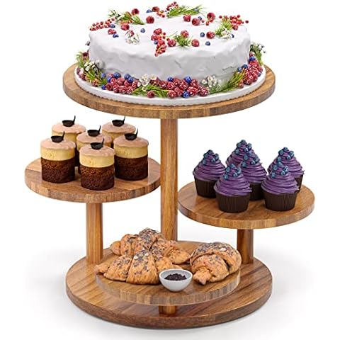 HURZMORO Etagere,Etagere 4 Etagen für 50 Cupcakes,Cupcake Ständer für Desserts, Kuchen, Donuts,Obst Etagere und Brezelständer für Etagere Weihnachten Cover