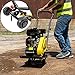 Stark USA 7.0HP 5000VPM 5500MAX Gas Vibration Compaction Force 20 x 14 inch Plate Compactor Tamper Concrete w/Built-in Wheel