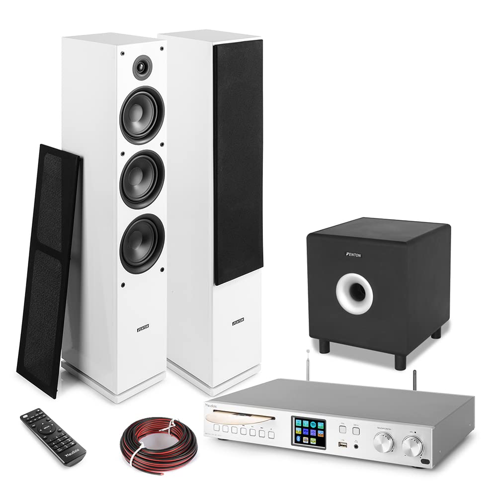 Buy Audizio Floor Speaker System with SHF80W Speakers, Subwoofer, DAB+