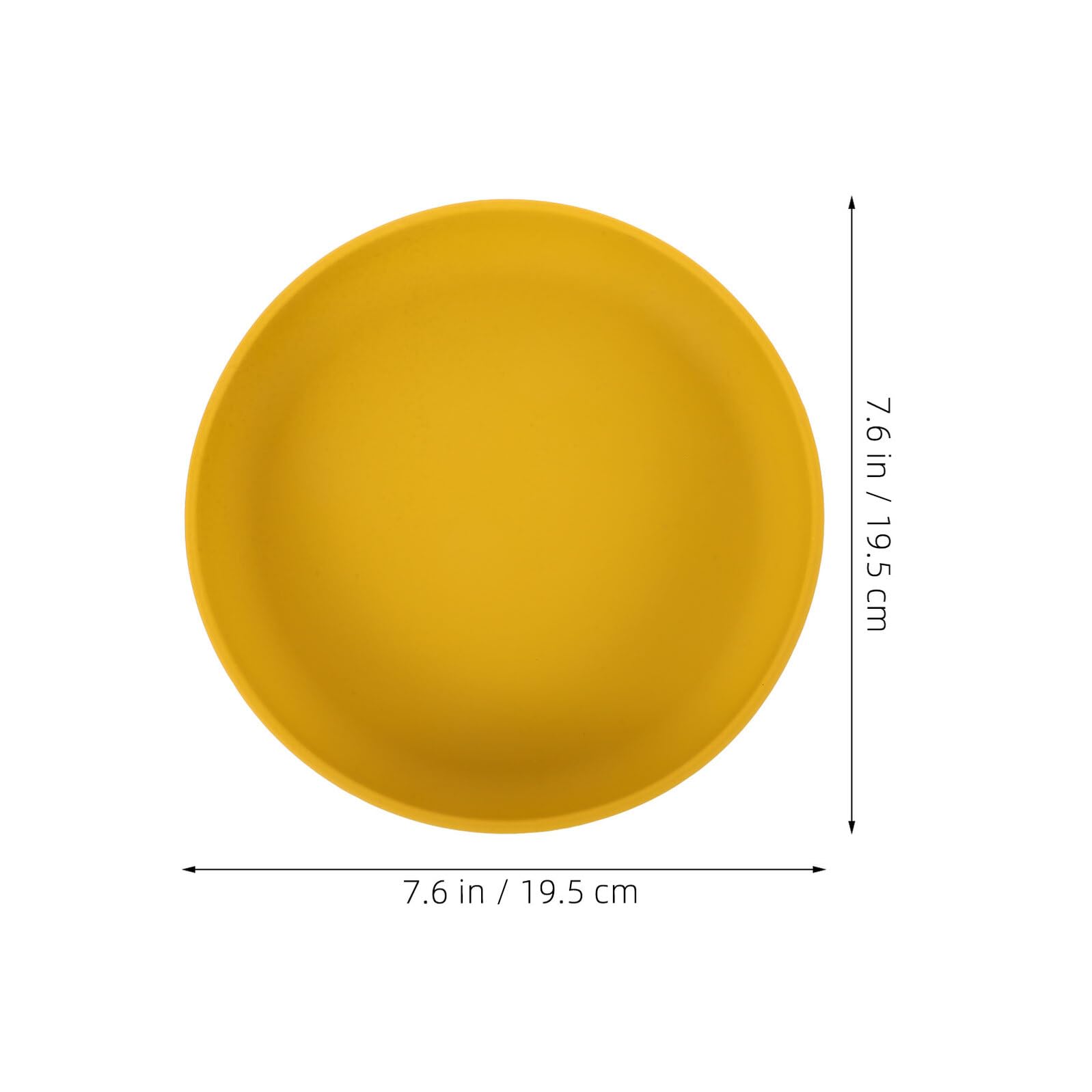 SOIMISS Piatti Rotondi in Silicone Base Ventosa 2pezzi Anti Rovesciamento per Adulti e Disabili in Casa o Strutture di Giallo