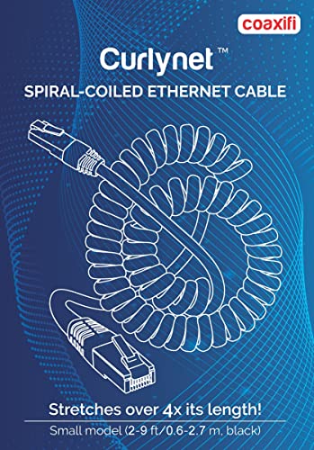 Câble Ethernet Cat5e en spirale pour bureau assis-debout et studio