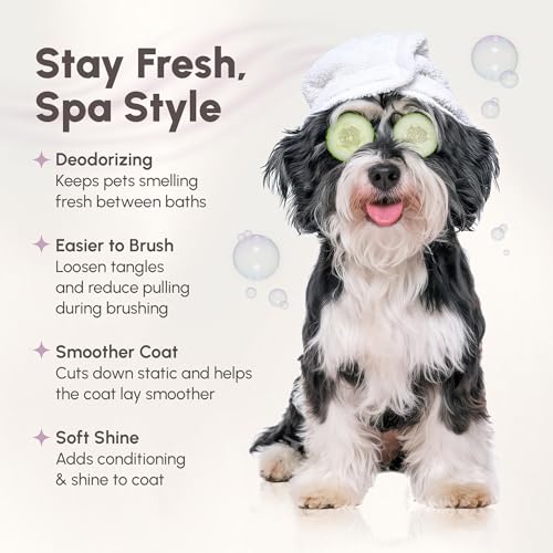 Image of Best Shot Scentament Spa Botanical Body Splash, Detangler Spray, Body Spray for Pets, Cat and Dog Cologne Spray, Lemon Vanilla, 8 Oz.
