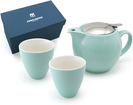 ZEROJAPAN Gift Set Universal Teapot for 3 People & Teacup Tall 2 Aquamist ZG-002 AM japan import