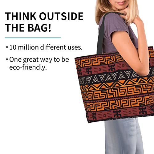 Image of African Ethnic Shoulder Tote Bags Tribe Casual Bag African Shoulder Handbags Shopping Handbag Grocery Bags