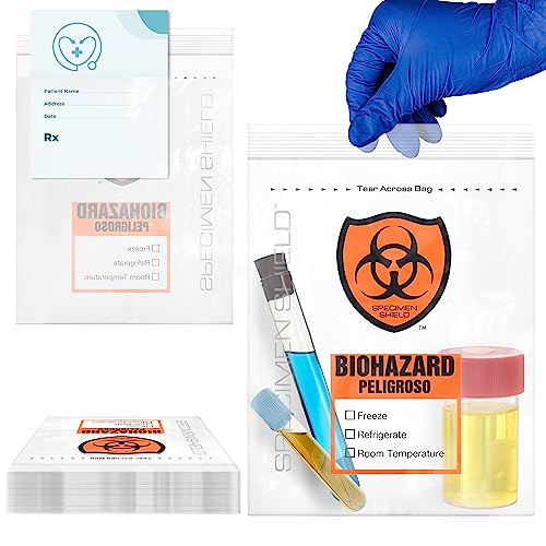Image of APQ Biohazard Specimen Bags - 8 x 10 Inch Clear Zipper - Pack of 2000, 3MIL Polyethylene Transport Bag