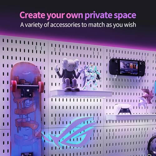 XICEN Versatile Pegboard Kit, Wall Organizer with 4 Plastic Panels (29 * 41CM) and 19 Accessories, Effortlessly Organize Home, Office, And Gaming Setup With Customizable Hanging Solutions (White)