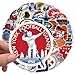 52pcs Football Stickers Pack for Helmet Water Bottles Car Laptop，Vinyl Waterproof Deca for Laptop，Computer，Phone Case，Car，Guitar，Bumper，Skateboard，Gifts for Adults Teens