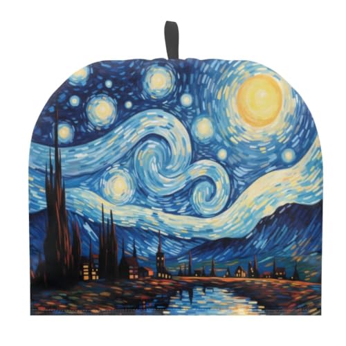 Image of Teapots Dust Cover Van Gogh Starry Night Tea Cozy for Teapot Insulated Tea Kettle Cover Breakfast Insulation Lid Warmer Tea Cosy Kitchen Coffee Table Decorative Accessories