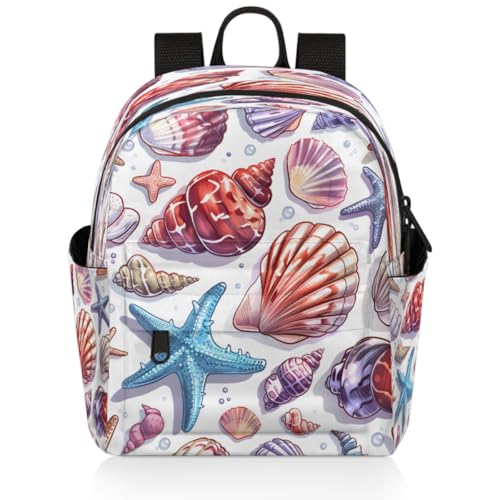Starfish Shell Conch Backpack for Women Large Capacity with Adjustable Pressure Relief Strains Lightweight Travel Backpack for Work Travel Casual Gifting2