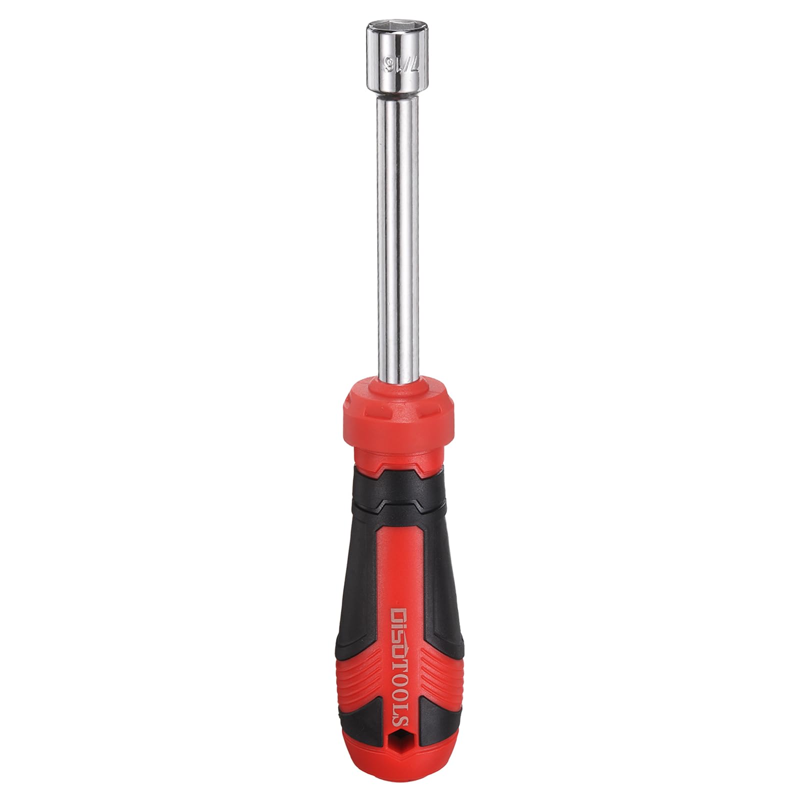 sourcing map SAE Nut Driver 7/16" CR-V Non-Magnetic Tip Hollow Shafts Hex Socket Screwdriver with Anti-Slip Handle for Automobile Repair Bit Driver — image 1