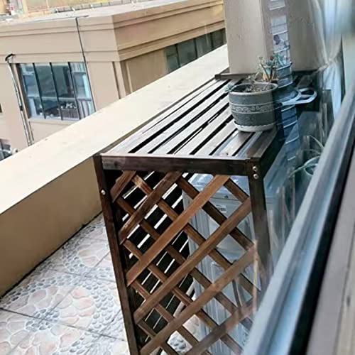 Grille de cadre d'unité AC en bois persienne ventilation