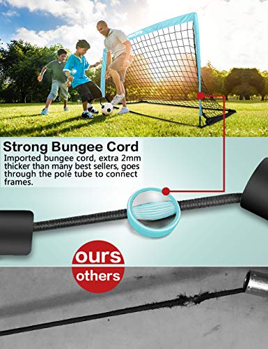 Happy Jump Soccer Goal Soccer Net for Kids Backyard 6\'6\"x 3\'3\", 1 Pack
