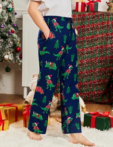 BFUSTYLE Kids Pajama Pants Funny Boys Girls Pyjamas Loose Holiday Bottoms 6-16 Years Pjs Trouser3