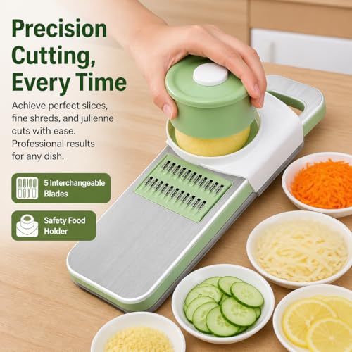 Mandolina y Cortador de Alimentos de Acero Inoxidable miniatura 2