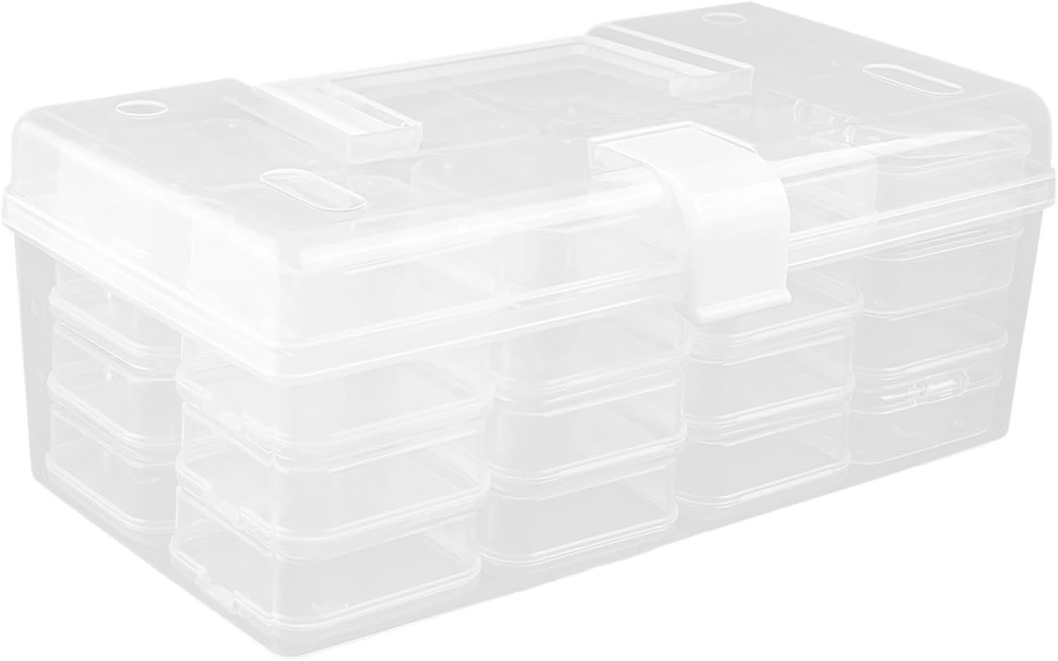 Removable Dividers, 32 Compartment Pcs Bead Organizer Box For Making Jewelry, Storage Transparent Plastic Box, Duty-Heavy, Waterproof And Dust, Great For Small Parts, Beads And Crafts